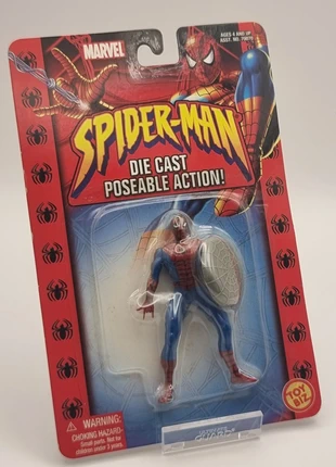 Spider-Man Die Cast avec Bouclier – Toy Biz 2002 Marvel – Vintage, marca: Toy Biz, estado: Novo com etiquetas, tamanho: Tamanho único, €25.00, €26.95 inclui Proteção do Comprador