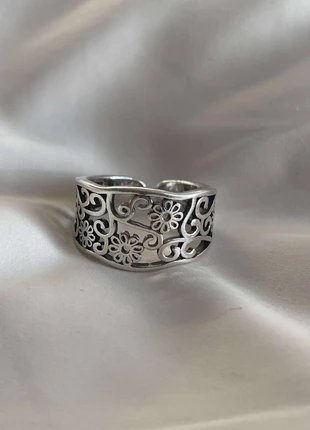 Bague en argent 925 Bague fleurs en dentelle en tissu, marque: Argent, état: Neuf sans étiquette, taille: Ajustable, 9,99 €, 11,19 € Protection acheteurs incluse