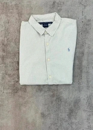 Chemise à carreaux Ralph Lauren logo brodé taille 12 ans, merk: Ralph Lauren, staat: Heel goed, maat: 12 jaar / 152 cm, € 15,00, € 16,45 inclusief Kopersbescherming