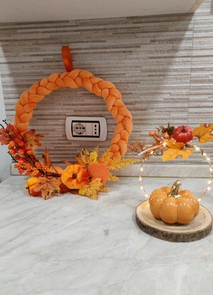 Ghirlanda arancio con  zucca, marque: Decorazione Artigianale, état: Neuf sans étiquette, 20,00 €, 21,70 € Protection acheteurs incluse