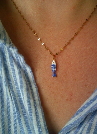 Petit poisson 🌟 animal totem 🌟 aquatique 🌟 collier acier inoxydable réglable doré, marque: acier inoxydable, état: Très bon état, 8,00 €, 9,10 € Protection acheteurs (Pro) incluse