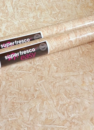 Stoer industrieel behang, 2 rollen, OSB / spaanplaat-look, merk: Vintage Love, staat: Nieuw met prijskaartje, € 30,00, € 32,20 inclusief Kopersbescherming