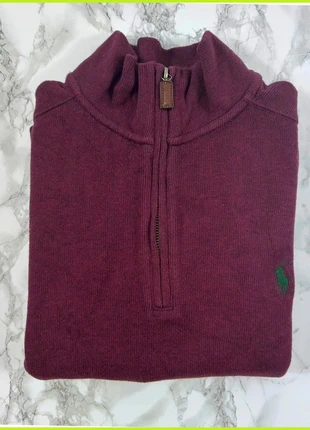 Pull 1/4 Zip Ralph Lauren Violet / Logo brodé Vert / Taille M Homme, brand: Ralph Lauren, condition: Very good, size: M, €50.00, €53.20 includes Buyer Protection