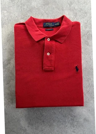 Polo Ralph Lauren homme classic fit | Rouge logo brodé bleu marine | Taille M, brand: Ralph Lauren, condition: Very good, size: M, €20.98, €22.73 includes Buyer Protection Pro