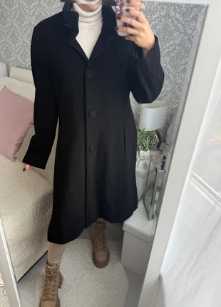 Gerry Weber Mantel – klassischer, langer Mantel aus Schurwolle‐Kaschmir‐Mix | Größe 44 | Schwarz, marque: Gerry Weber, état: Très bon état, taille: XXL / 44 / 16, 39,00 €, 41,65 € Protection acheteurs incluse