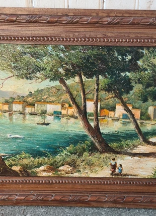 Tableau HSP Paysage maritime signé, marque: sans marque, état: Bon état, 60,00 €, 63,70 € Protection acheteurs incluse