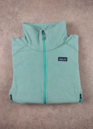 Veste pull polaire légère vintage Patagonia full zip logo brodé femme - M - bleu vert clair, brand: Patagonia, condition: Very good, size: M / 38 / 10, €35.00, €37.45 includes Buyer Protection