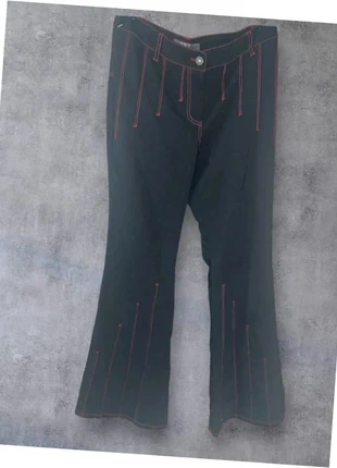 Pantalon noir couture rouge Jennyfer vintage taille 40, marca: Vintage Dressing, estado: Novo sem etiquetas, tamanho: L / 40 / 12, €6.00, €7.00 inclui Proteção do Comprador