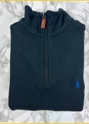 Pull 1/4 Zip Ralph Lauren Noir / Logo brodé Bleu / Taille M Homme, marke: Ralph Lauren, zustand: Sehr gut, größe: M, 50,00 €, 53,20 € inklusive Vinted-Käuferschutz