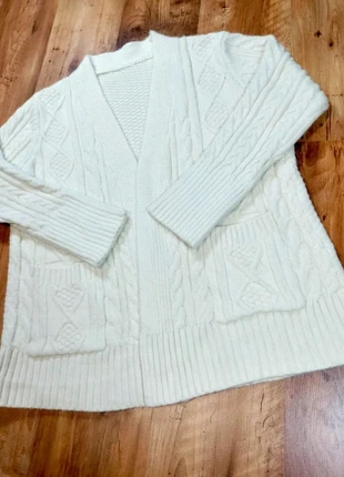 Pull cardigan torsadé blanc femme taille XXL, brand: Vintage Dressing, condition: Very good, size: XXL / 44 / 16, €12.00, €13.30 includes Buyer Protection