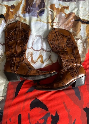 Real leather brown cowboy boots, brand: Made In Italy, condizioni: Buone, taglia: 35, €10.00, €11.20 include la Protezione acquisti