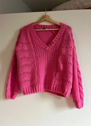 Toffe roze gebreide kabeltrui Pom Amsterdam 34, merk: POM Amsterdam, staat: Heel goed, maat: XS / 34 / 6, € 20,00, € 21,70 inclusief Kopersbescherming