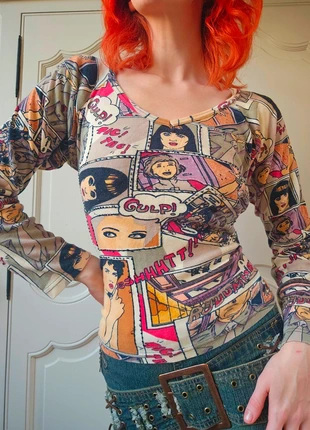 Vintage pop art print shirt, marque: Maracuja, état: Très bon état, taille: M / 38 / 10, 15,00 €, 16,45 € Protection acheteurs incluse