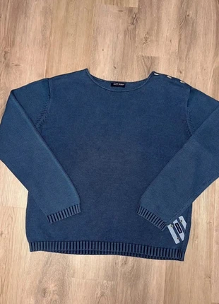 Saint James | Pull crewneck - Ras de cou - Pull marin - Marinière | Bleu - Style délavé | taille L, merk: Saint James, staat: Heel goed, maat: L, € 49,00, € 52,15 inclusief Kopersbescherming