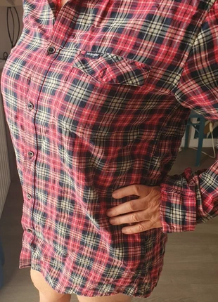 Chemise écossaise dominante rose, marca: Wrangler, estado: Bom, tamanho: L / 40 / 12, €6.00, €7.00 inclui Proteção do Comprador