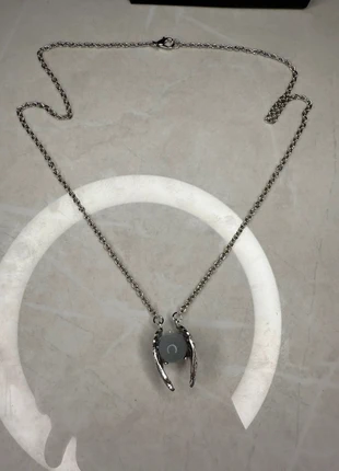 Opal Pendant Necklace – Silver Angelic Y2K Vintage Aesthetic Jewelry, brand: Silver, condition: New with tags, £5.99, £6.99 includes Buyer Protection
