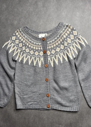 Pull en laine gilet avec bouton gris à motif beige Earth taille S, marque: Earth, état: Très bon état, taille: S / 36 / 8, 25,00 €, 26,95 € Protection acheteurs (Pro) incluse