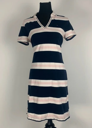 Robe Tommy Hilfiger femme bleu / rose taille M col V | T47, marke: Tommy Hilfiger, zustand: Gut, größe: M / 38 / 10, 9,00 €, 10,15 € inklusive Vinted-Käuferschutz