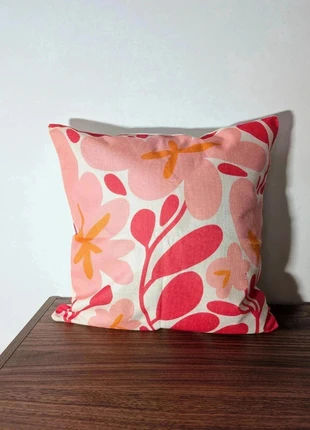 Housse de coussin à fleurs et feuillages roses style dopamine, chic & bohème 45x45cm, marque: Boheme, état: Comme neuf, taille: 45 x 45 cm, 11,00 €, 12,25 € Protection acheteurs incluse