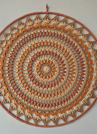 Mooie gehaakte herfstbruine mandala 40 cm, marque: geen merk, état: Neuf sans étiquette, 12,50 €, 13,83 € Protection acheteurs incluse