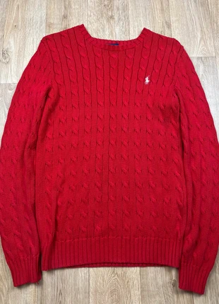 Pull torsadé Ralph Lauren col rond rouge taille M femme, marca: Ralph Lauren, estado: Muy bueno, tamaño: M / 38 / 10, 44,90 €, 47,85 € Protección al comprador Pro incluida