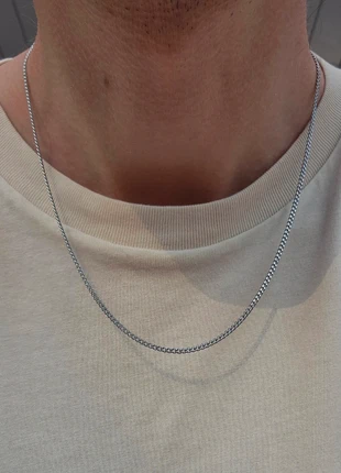 Collier fin chaîne grise argentée minimaliste ajustable élégant chic, marque: Studio Bohème, état: Neuf sans étiquette, 6,99 €, 8,04 € Protection acheteurs (Pro) incluse