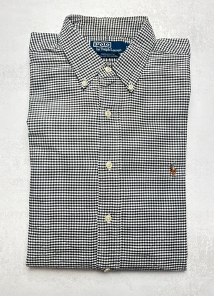 Chemise Ralph Lauren Yarmouth | Homme taille L (16) | Carreaux blanc et noir | CRL744, marca: Ralph Lauren, estado: Muito bom, tamanho: L, €24.00, €25.90 inclui Proteção do Comprador