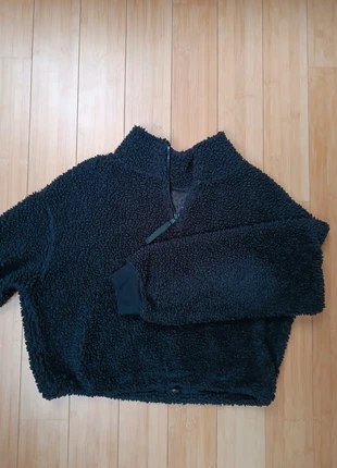 Pull/sweat chaud crop effet mouton - S - noir, brand: H&M, condizioni: Ottime, taglia: S / IT 40 / EU 36, €8.00, €9.10 include la Protezione acquisti