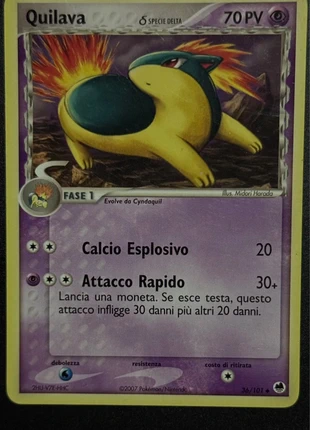 Quilava δ Specie Delta 36/101 – Custodi dei Cristalli ITA 2007 – Pokémon vintage, marke: Pokémon, zustand: Sehr gut, 1,40 €, 2,17 € inklusive Vinted-Käuferschutz