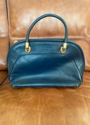 Sac à main Italien Delany en cuir bleu foncé, brand: delany, condition: Very good, €30.00, €32.20 includes Buyer Protection