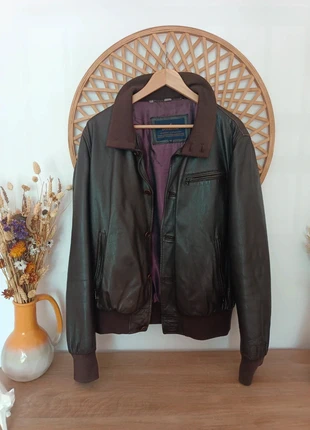 chaqueta de cuero auténtico de la colección Brookshield Leather Collection, marque: Brooksfield, état: Très bon état, taille: L, 110,00 €, 116,20 € Protection acheteurs incluse