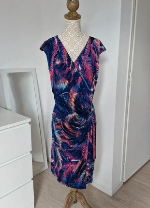 Robe fluide imprimée multicolore taille 38 – Élégante & moderne, condition: Very good, size: M / 38 / 10, €9.99, €11.19 includes Buyer Protection