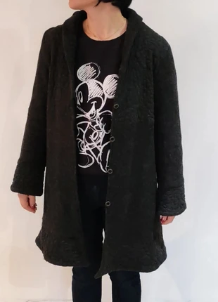 Manteau Coco Menthe laine gris anthracite texturé col châle taille 3 (40/42), marque: CocoMenthe, état: Très bon état, taille: L / 40 / 12, 25,00 €, 26,95 € Protection acheteurs incluse