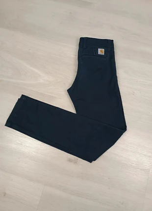 Chino / sid pants Carhartt bleu marine taille 27 X 32 homme, marca: Carhartt, estado: Muito bom, tamanho: PT 36 | W27, €5.00, €5.95 inclui Proteção do Comprador