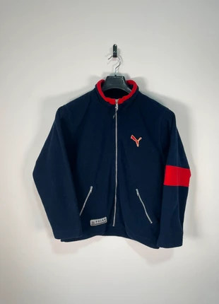 Puma Navy Blue Red Fleece Jacket Embroidered Logo Vintage Full Zip, marque: Puma, état: Très bon état, taille: S, 24,95 €, 26,90 € Protection acheteurs incluse
