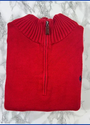 Pull 1/4 Zip Ralph Lauren Rouge / Logo brodé Noir / Taille XL Homme, marke: Ralph Lauren, zustand: Sehr gut, größe: XL, 48,25 €, 51,36 € inklusive Vinted-Käuferschutz