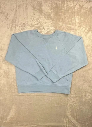 Sweat Ralph Lauren femme crop XS oversize bleu ciel logo brodé, brand: Ralph Lauren, condition: Very good, size: XS / 34 / 6, €40.00, €42.70 includes Buyer Protection