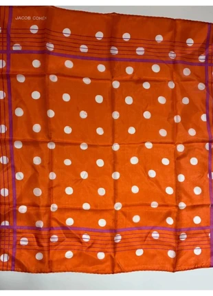 Foulard en soie Jacob Cohen - Pois blanc & motif graphique, marke: Jacob Cohën, zustand: Sehr gut, 15,00 €, 16,45 € inklusive Vinted-Käuferschutz