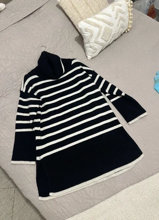 Robe col roulée noire et blanc à fentes M, marca: Fashion, estado: Muito bom, tamanho: M / 38 / 10, €5.00, €5.95 inclui Proteção do Comprador