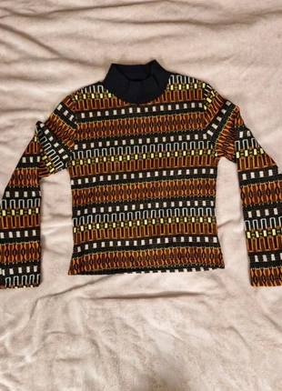 Pull Zara femme col montant motifs rétro taille M, brand: Zara, condition: Very good, size: M / 38 / 10, €5.00, €5.95 includes Buyer Protection