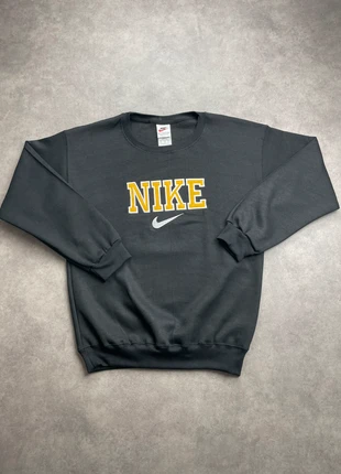 Sweat pull crewneck Nike vintage rework oversize Y2K style boxy | Noir & Jaune | Taille S | SKU15, marca: Nike, estado: Muy bueno, tamaño: S, 39,90 €, 42,60 € Protección al comprador incluida