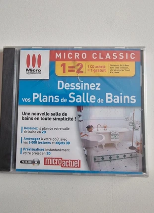 Logiciel Dessinez vos plans de salle de bain Neuf, brand: Micro Application, condizioni: Nuovo con cartellino, €5.00, €5.95 include la Protezione acquisti