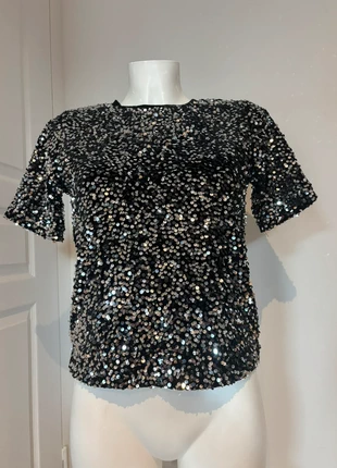 T-shirt à sequins noir et argent Morgan taille XS neuf, marque: Morgan, état: Neuf sans étiquette, taille: XS / 34 / 6, 20,00 €, 21,70 € Protection acheteurs incluse