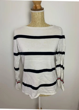 Pull Col Ample Tommy Hilfiger Blanc - Taille M - Tache, brand: Tommy Hilfiger, condition: Very good, size: M / 38 / 10, €8.00, €9.10 includes Buyer Protection Pro