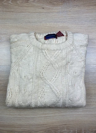 Pull vintage torsadé col rond homme taille M crème |#PU21S, brand: Vintage Dressing, condition: Very good, size: M, €9.90, €11.10 includes Buyer Protection