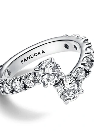 Bague argenté Pandora Femme en argent sterling avec zircons Pandora Timeless luxe haut de gamme, brand: Pandora, condizioni: Ottime, taglia: 17,3 mm Ø / 14,5, €30.00, €32.20 include la Protezione acquisti Pro