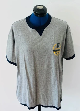 T-shirt gris à col contrasté bleu marine avec logo American City – A.C.C Gear – Taille XL, marque: ACC GEAR, état: Très bon état, taille: XL, 9,00 €, 10,15 € Protection acheteurs (Pro) incluse