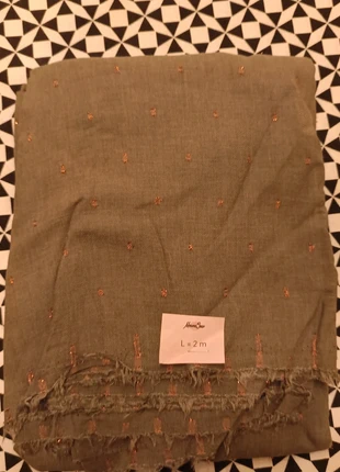 Tissu viscose plumetis gris et cuivre Majam (Mouna Sew), marca: majam, estado: Novo, €12.00, €13.30 inclui Proteção do Comprador