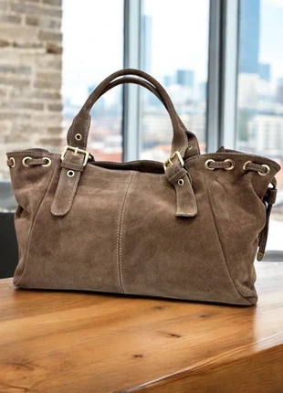 Sac étudiant louisa lee en daim 100 % taupe, brand: louisa lee italy, condition: New with tags, €89.99, €95.19 includes Buyer Protection Pro