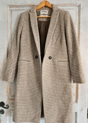Manteau Promod “Gisèle” XS en laine – à carreaux beige & marron, neuf avec étiquette, brand: Promod, condition: New with tags, size: XS / 34 / 6, €45.00, €47.95 includes Buyer Protection